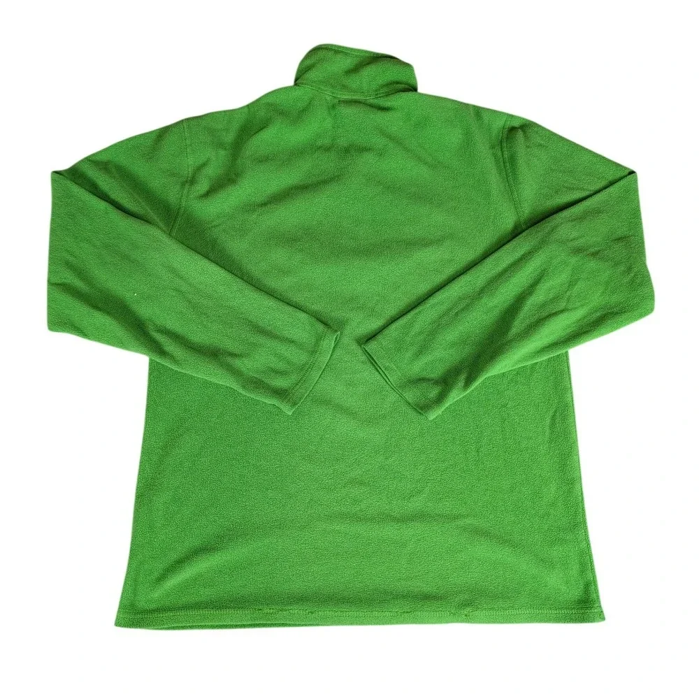 The North Face Mens TKA 100 Fleece Quarter Zip Pullover Lime Green Mock Neck S‎